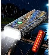 Bike Lights Front and Back, Bicycle Light with Power Bank Function, Bike Lights for Night Riding ...