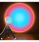 Sunset Lamp, Tripod Rainbow Projector lamp 10W LED Projection Night Light 360 Degree Rotation Rom...