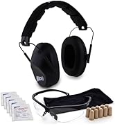 Mack's Double-Up Shooting Earmuff Safety Kit - Black Shooters Ear Muffs, 5 Pair Ultra Soft Foam E...