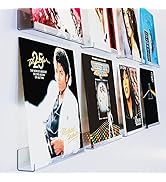 ILYXY Acrylic Record Holder Wall Mount - 8 Pack 12 Inch Clear Album Frames to Display Vinyl Recor...