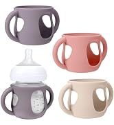 BUSOHA 3 Pack Silicone Sleeves for Avent Natural Baby Bottles - Drop Protection Baby Bottle Sleev...