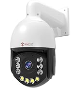 Anpviz 4K PoE PTZ Camera Outdoor, Pan Tilt 20X Optical Zoom &amp; Human/Vehicle Detection, 8MP Speed ...