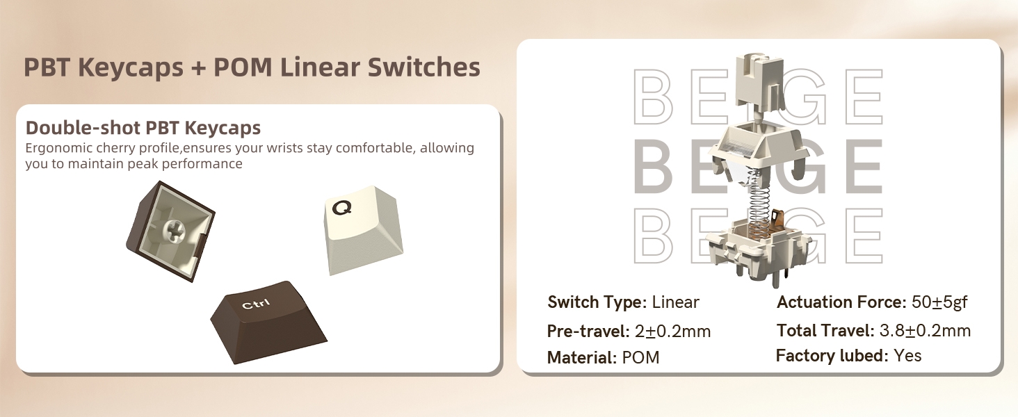 75% Mechanical Keyboard with Screen and Knob, Retro Creamy Wireless Gaming Keyboard Custom
