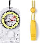 Orienteering Hiking Backpacking Compass Advanced Scout Camping and Kids Scout Compass for Map Rea...