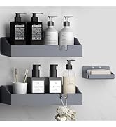 YAWSOUP Acrylic Shower Caddy Bathroom Organizer,Rustproof Shower Shelves - No Drilling Wall Mount...