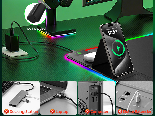 Mouse Pad with Wireless Charging