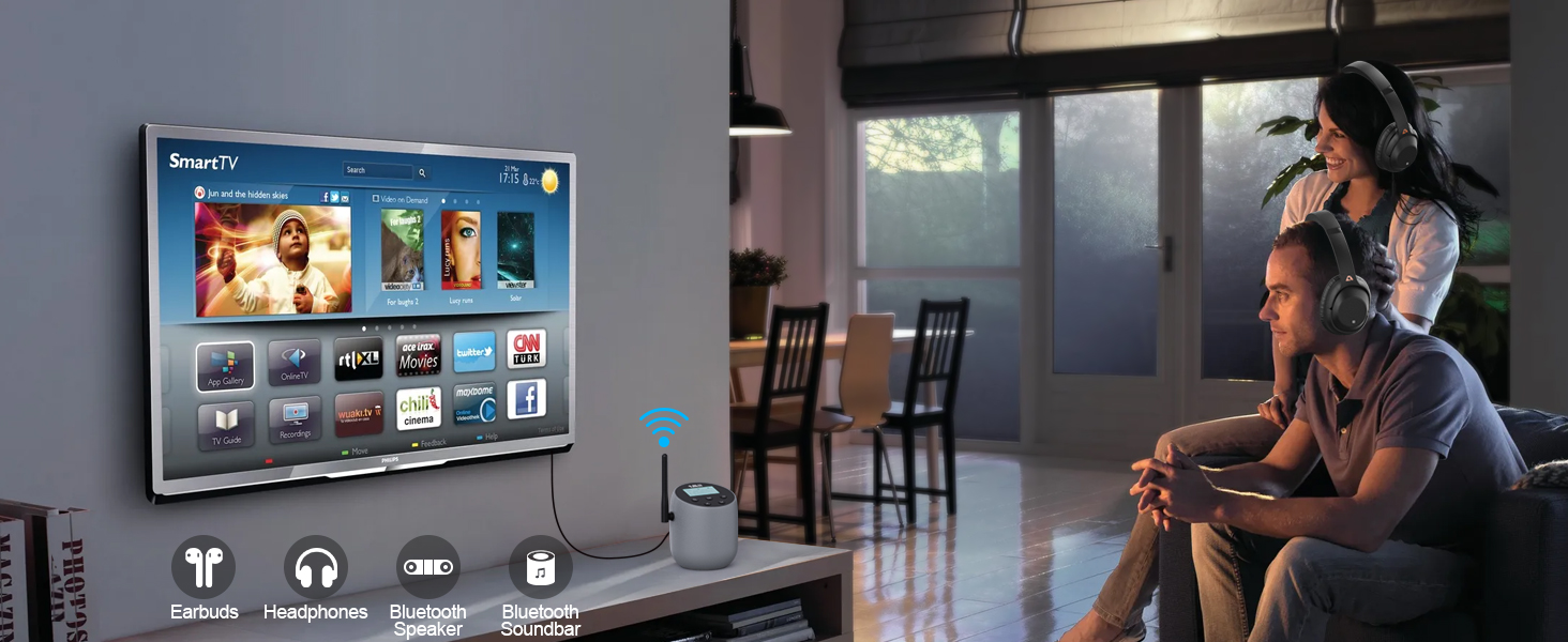 bluetooth transmitter for tv audio