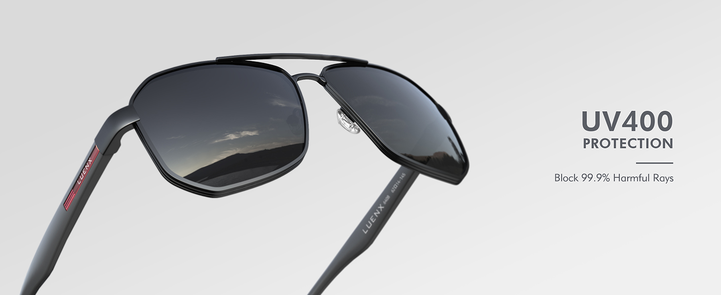 square aviator sunglasses for men women polarized shades