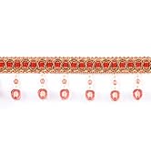 Fenghuangwu 6.5 Yard Handmade Beaded Hanging Tassel Pendant Fringe Trim Fabric Ribbon Trimming, 8...