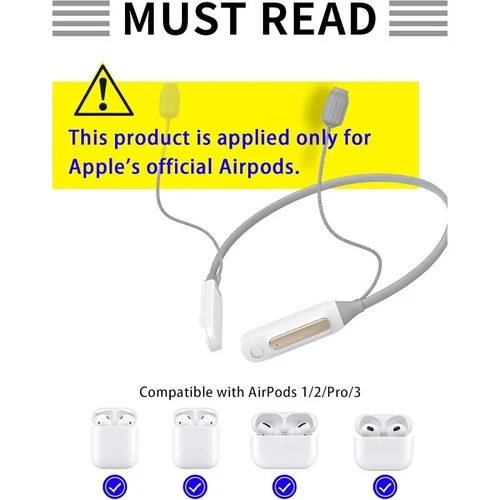 Portable Battery Charger for AirPods 1/2/Pro/3 Charging Neckband Anti-Lost Strap - Picture 9 of 9