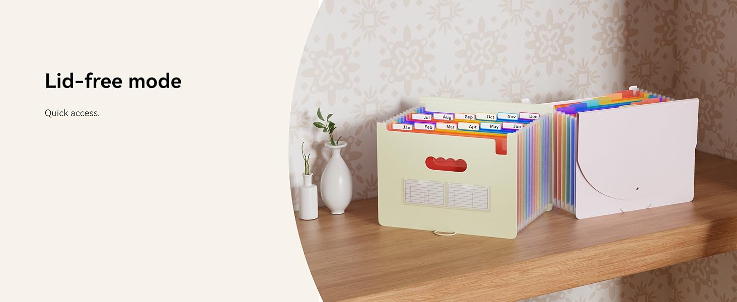 ABC life 12 Pockets Accordion File Organizer Expanding File Folders