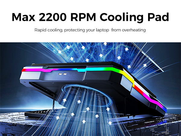 power turbo fan up to 2200rpm laptop cooling