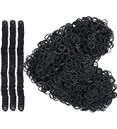AIWOQI Rubber Bands mini 2000pcs rubber band black 0.5inch small Rubber Band Mini Soft Elastic Ba...