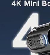 Catchallway 4K Mini Wearable Body Camera - 128GB Magnetic Thumb-Size Action Cam, 6-Axis Stabiliza...