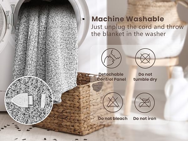 washable heated throw