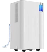 Uthfy 3000 Sq. Ft Dehumidifier for Basement, Max 38 Pint/Day Dehumidifier for Home with Drain Hos...