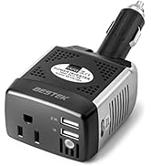 BESTEK 150W Power Inverter 12V to 110V Voltage Converter Car Charger Power Adapter with 2 USB Cha...