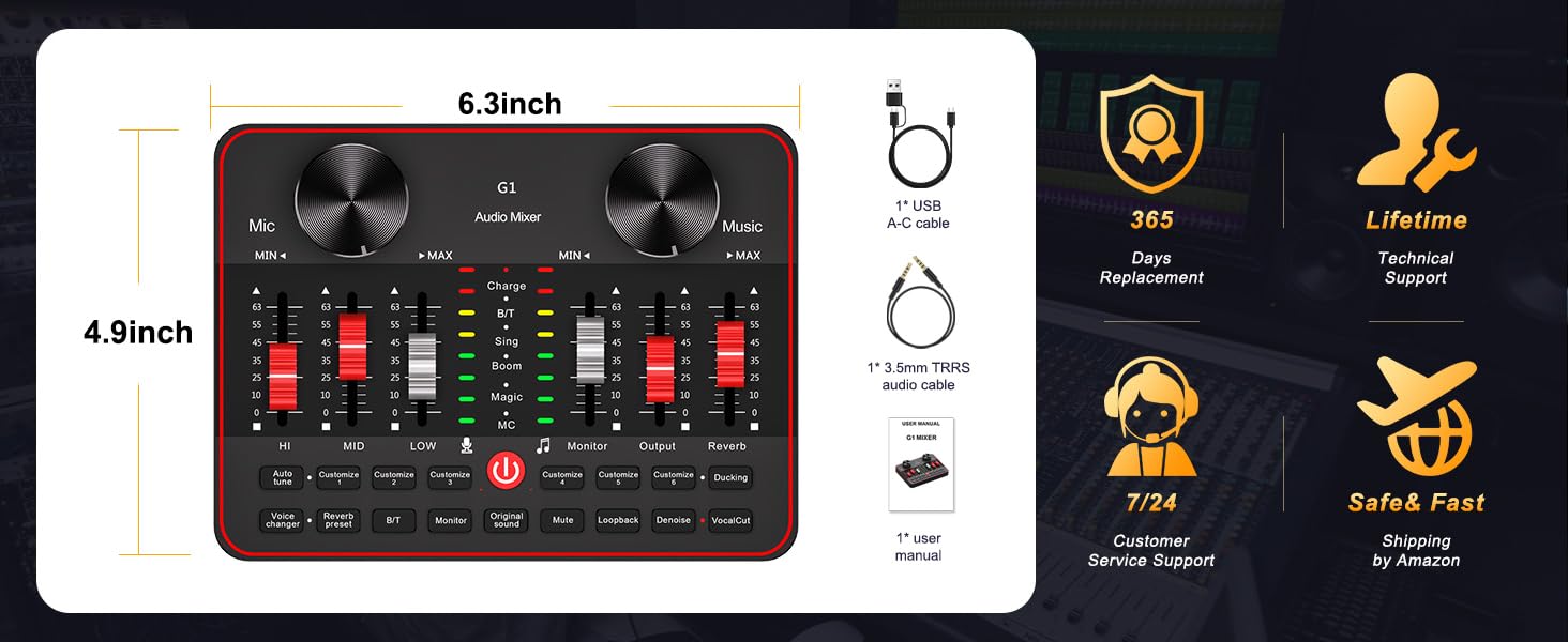 audio mixer sound board sound mixer gaming audio mixer