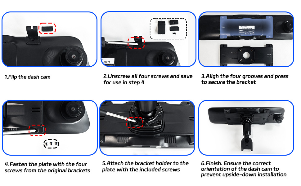 bracket for mirror dash cam