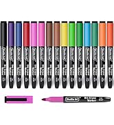 Dry Erase Markers, Shuttle Art 15 Colors Magnetic Whiteboard Markers with Erase,Fine Point Dry Er...