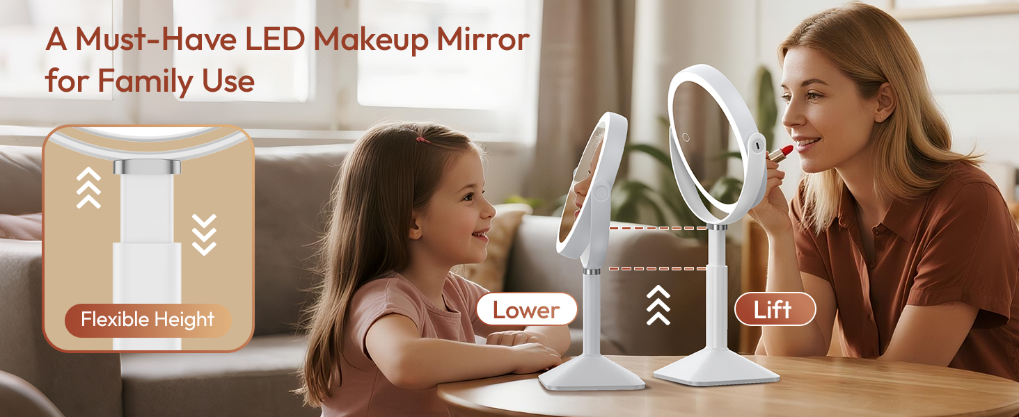 adjustable makeup mirror