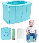 NSXAYIWE Portable Potty for Toddler Travel, Reusable Foldable Potty Training Toilet with Travel B...