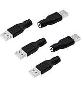 SinLoon 5V USB to DC Adapter USB 2.0 A Male to DC 4.0x1.7mm DC Female Connector Charge Barrel Jac...