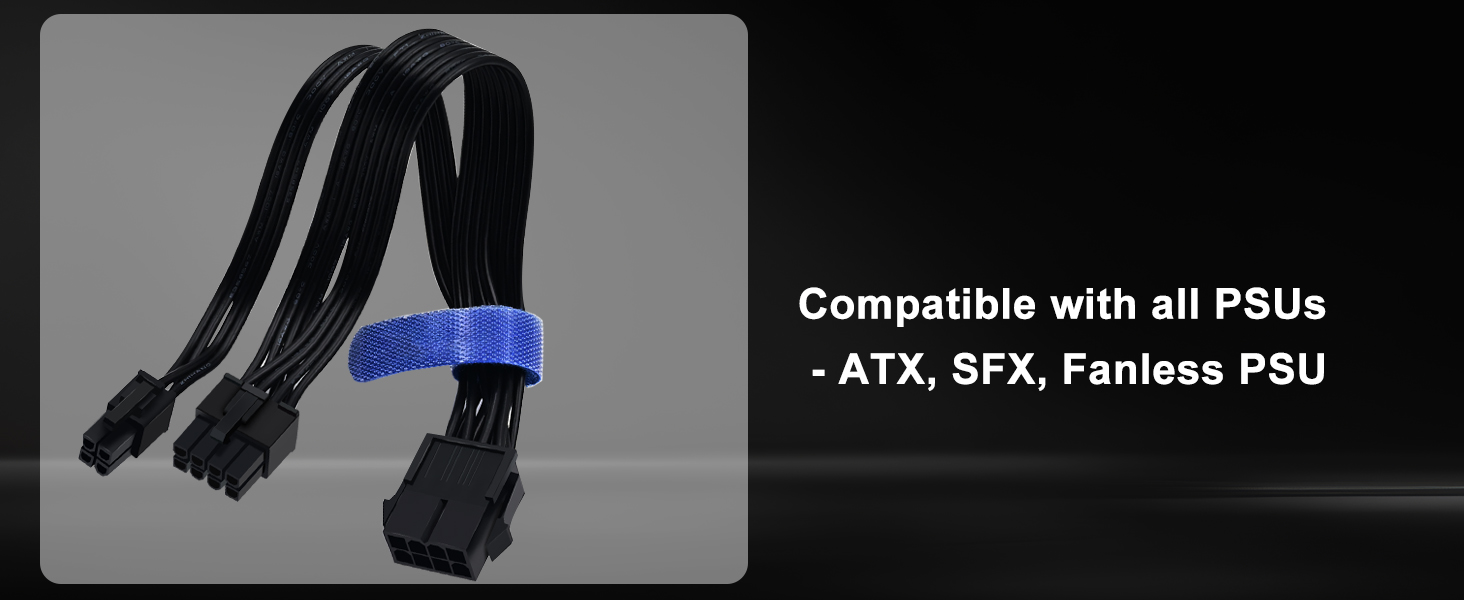 CPU 8 pin to 8+4 pin Power Adapter