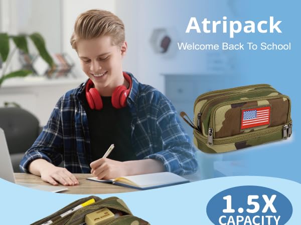 Large Capacity Pencil Case for Boys,Tool Bag for Middle School College Office Organizer for Kids