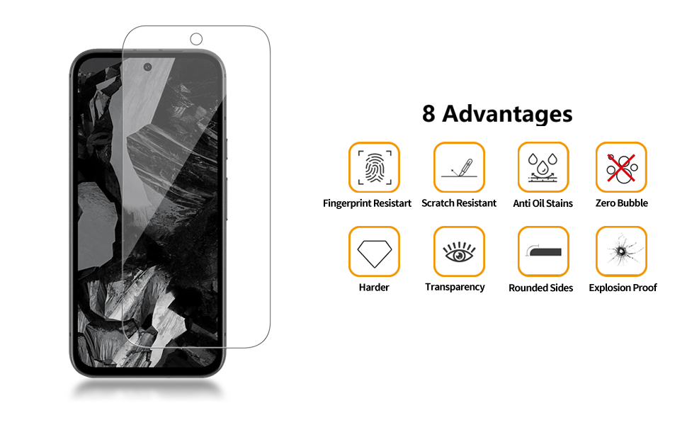Google Pixel 8a Tempered Glass Screen Protector