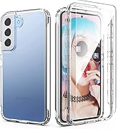 IDweel Clear Galaxy S22 Plus Case with Tempered Glass Screen Protector,Hybrid 2 in 1 Shockproof S...