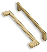 khtumeware 6 Inch Hole Center 6 Pack,Brushed Brass Cabinet Pulls Heavy Duty Solid Brushed Gold Ki...
