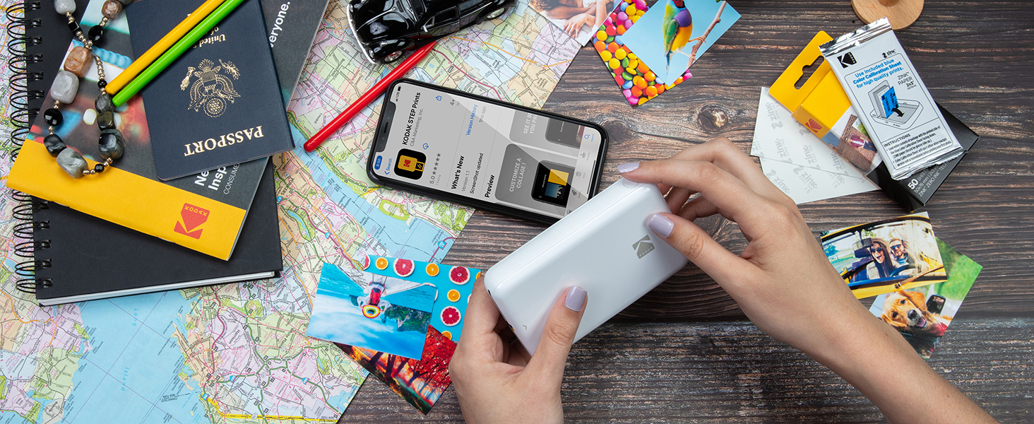 kodak step printer power on 