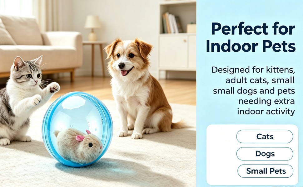 Self-Rolling Interactive Cat Ball
