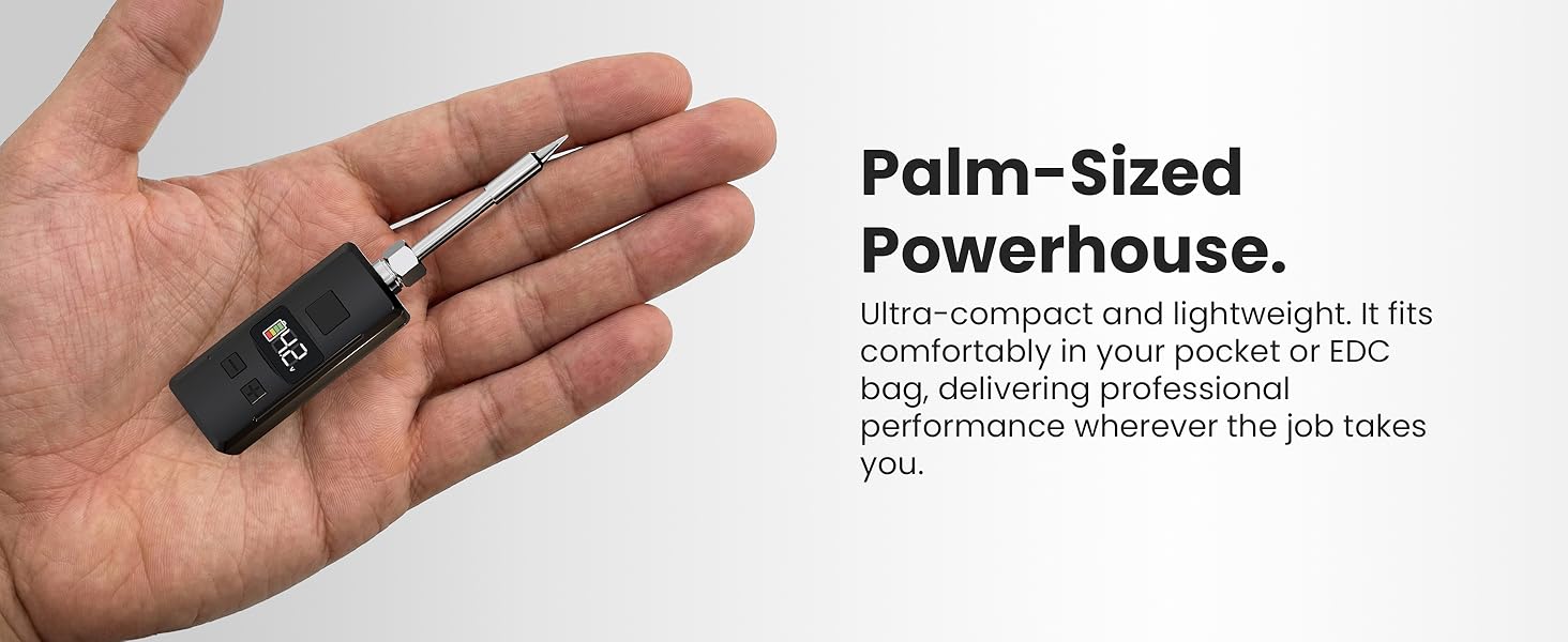 palm sized soldering tool lightweight