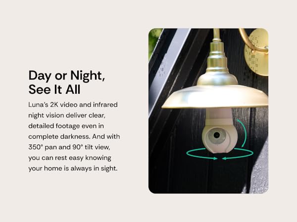2K Color Night Vision, Intelligent AI Motion Detection, Two-Way Talk, Porch Light Cameras