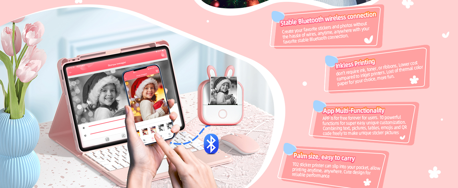 mini printer for iphone pocket printer mini printer sticker printer machine