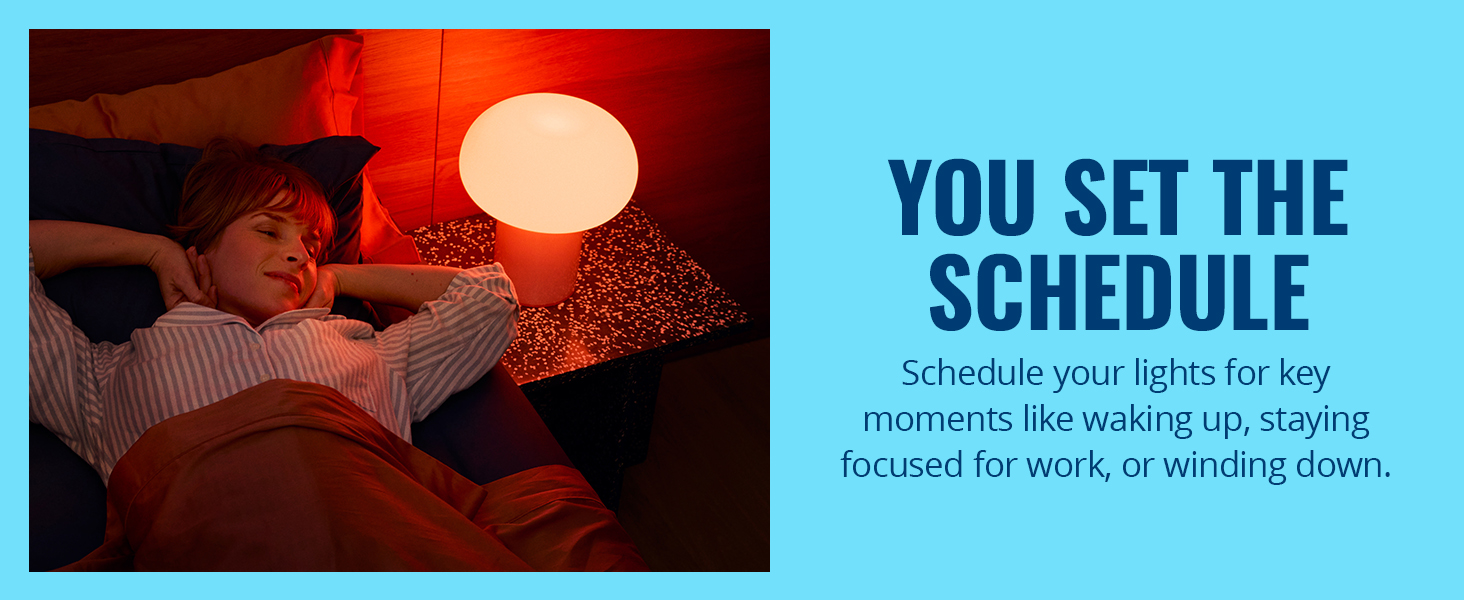 You set the schedule