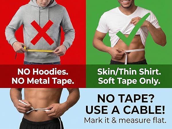 How to measure for Sparthos back brace for lower back pain using a soft tape or cable on skin