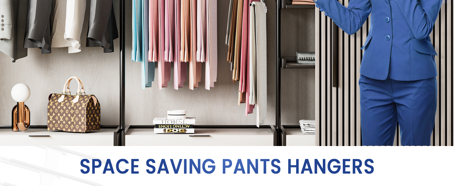 saver closet leggings jeans pants hangers plastic space saving non slip