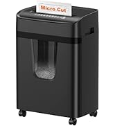 Bonsaii 12-Sheet Micro-Cut Paper Shredders for Home Office, Heavy Duty Document Shredder with 5.5...