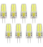 Edearkar 5W G4 LED Light Bulbs(8 Pack) AC/DC 12V Bi-Pin Base Ceiling Recessed Puck Light Bulb LED...