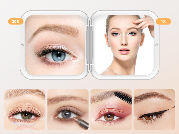 little mirror, handheld mirror, tweezers for women facial hair
