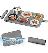 Newise Upgrade Graphene Food Warming Mat for Countertop- Full Surface Heating, Waterproof Electri...