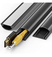 42.5in Cord Cover, Cord Hider for 1-2 Cords, Half Round Cord Covers for Wires on Wall, Adhesive W...