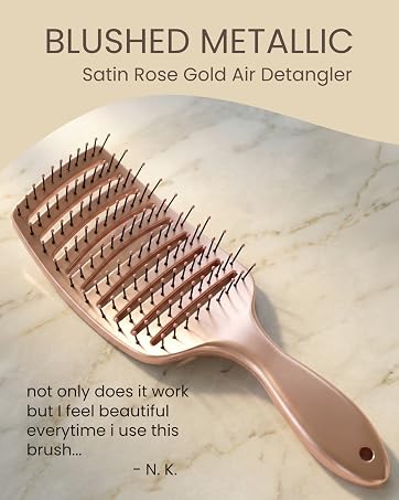 earth &amp;amp; i rosegold vented detangler brush