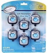 Air Jungles New Car Scent Car Air Freshener Clip(Blue Sky), 6 Car Freshener Vent Clips, 4ml Each,...