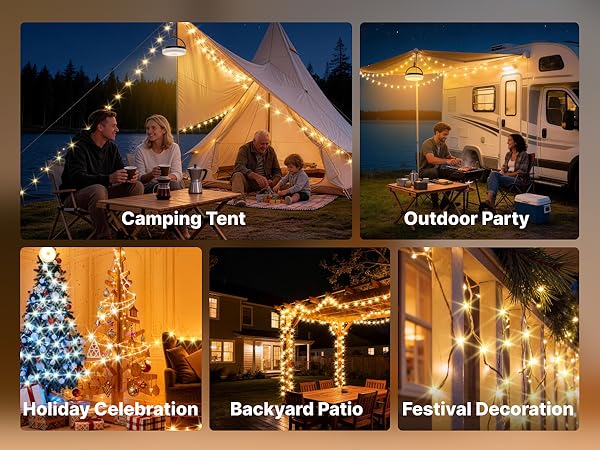 solar camping string lights