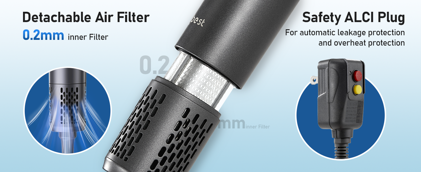 Detachable Air Filter &amp;amp;amp;amp;amp;amp;amp; Safety ALCI Plug