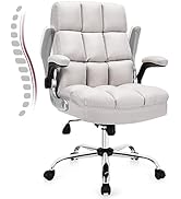 COSTWAY Ergonomic Home Office Chair, Big and Tall Computer Desk Chair with Adjustable Back Tilt &amp;...